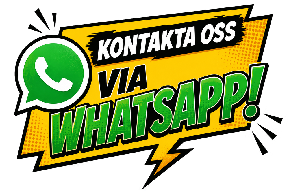 Kontakta oss via WhatsApp!